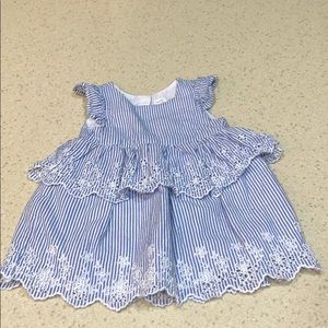 Baby gap eyelet stripe dress